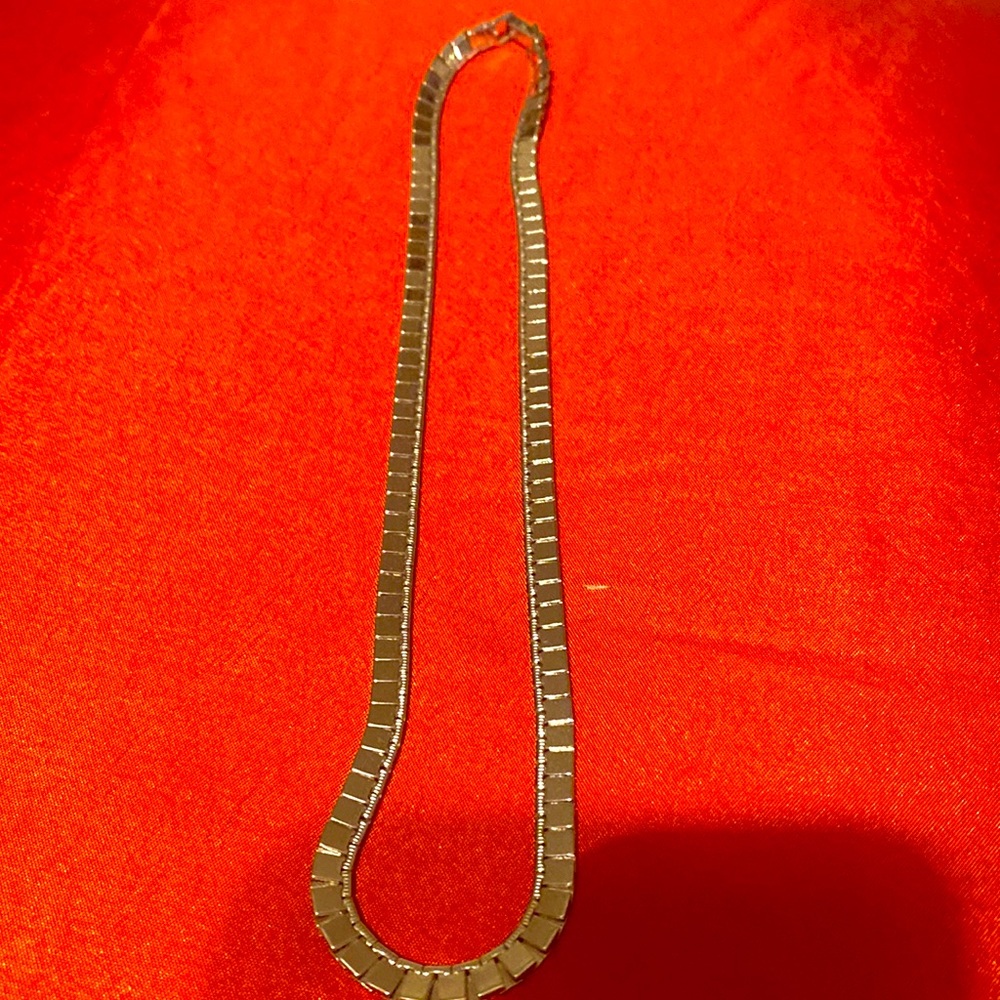 I am selling a silver necklace is new 17”long it can be for a woman of man